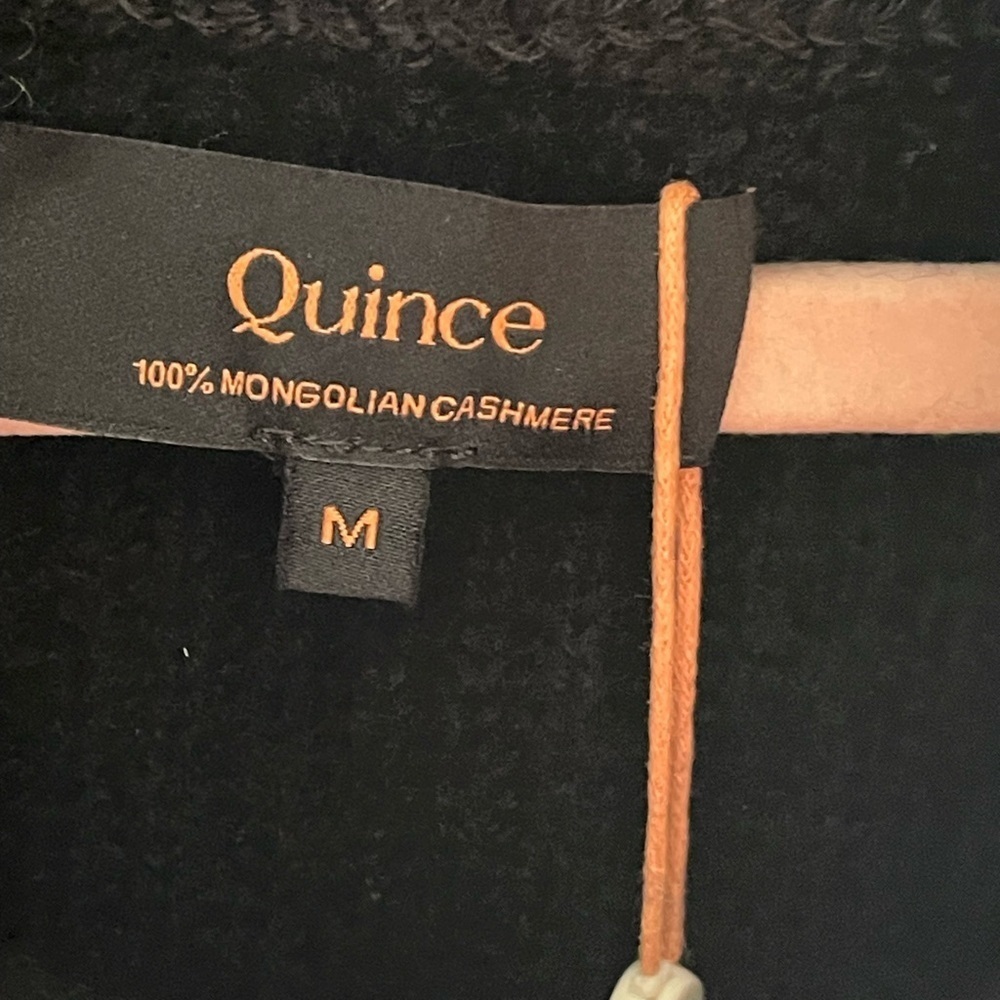 Quince NWT Black 100% Mongolian Cashmere Fisherman Maternity Sweater Dress Med - Picture 6 of 15